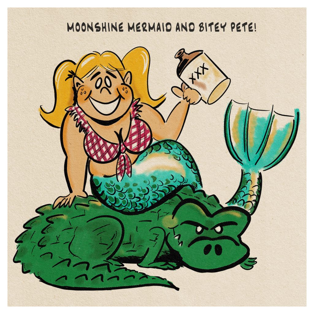 Moonshine Mermaid and Bitey Pete