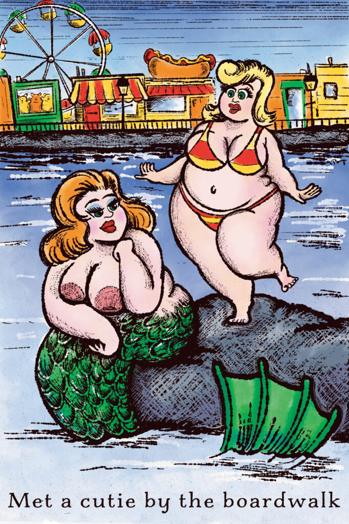 Saucy seaside postcard by Craig Payst